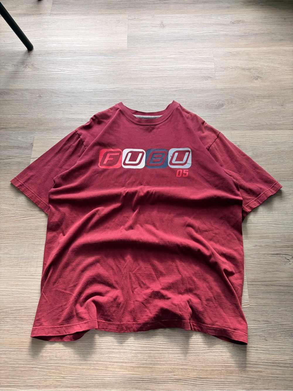 FUBU Men's Red Graphic Logo T-Shirt